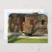 Carte postale Remorque Carvan en bois (Devant / Derrière)