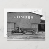 Carte Postale Remorque de tracteur, 1925 (Devant / Derrière)