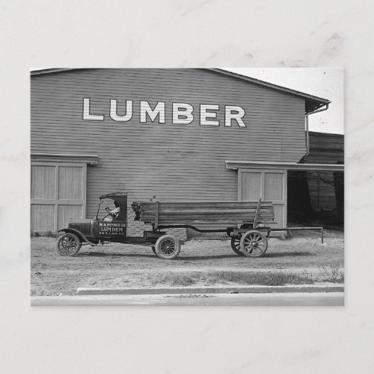 Carte Postale Remorque de tracteur, 1925 (Devant)