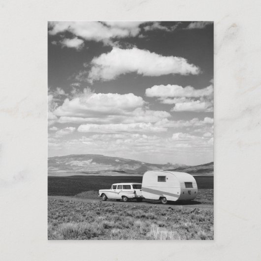 Carte Postale remorque de traction de voiture sur route (Devant)