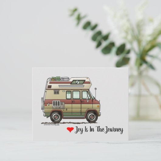 Carte Postale Remorque Van Camper (Debout devant)