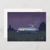 Carte Postale Remorque Voyage Silver RV & Night Sky (Devant / Derrière)