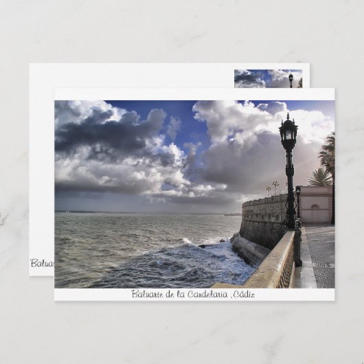 Carte Postale Rempart de la Chandeleur, Cadix (Devant / Derrière)