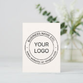 Carte Postale Remplacement de logo facile et texte modifiable | (Debout devant)