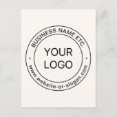 Carte Postale Remplacement de logo facile et texte modifiable | (Devant)