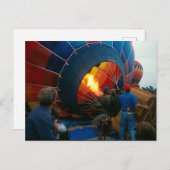 Carte postale - Remplissage d'une montgolfière (Devant / Derrière)