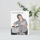 carte postale "remuer la marmite" (Debout devant)