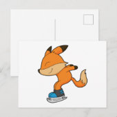 Carte Postale Ren aux patins à glace (Devant / Derrière)