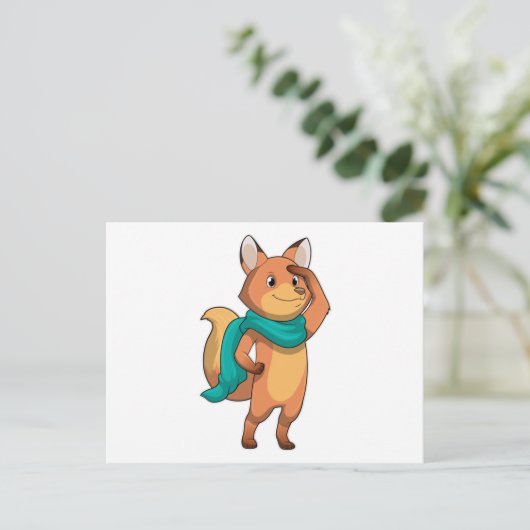 Carte Postale Ren avec écharpe (Debout devant)