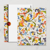 CARTE POSTALE RENAISSANCE FLORENTINE  VRILLAGES FLORAUX, FLEURS (Devant / Derrière)