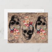 Carte Postale Renaissance - Les crânes fleurissent de la poussiè (Devant / Derrière)