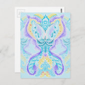 Carte Postale Renaissance, Nouvel âge, méditation, boho, hippie (Devant / Derrière)