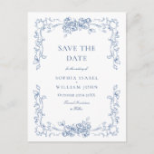 Carte Postale Renaissance Ornate Floral Wedding Enregistrer la d (Devant)