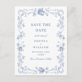 Carte Postale Renaissance Ornate Floral Wedding Enregistrer la d (Devant)