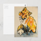 Carte Postale Renard (Devant / Derrière)