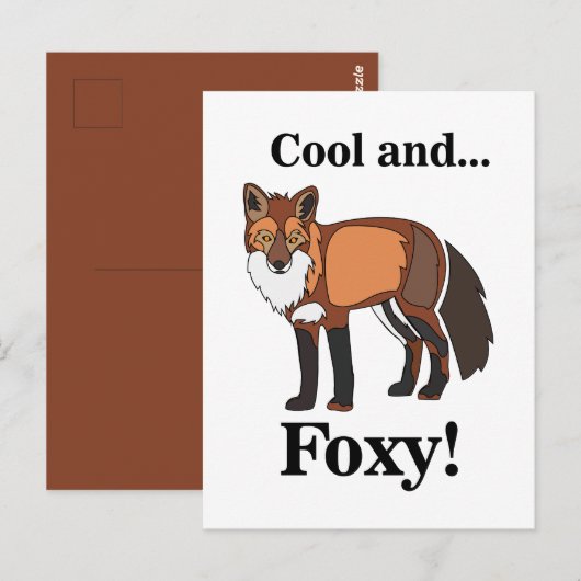 Carte Postale Renard Animal Sauvage Rusé (Devant / Derrière)