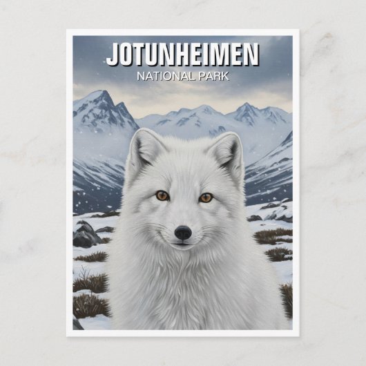 Carte Postale Renard arctique dans le parc national de Jotunheim (Devant)