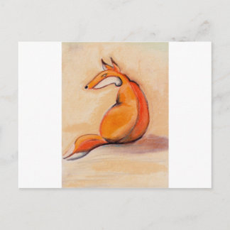 Carte Postale Renard assis