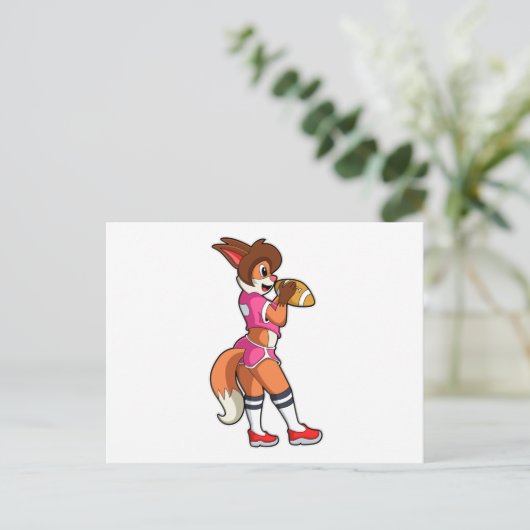 Carte Postale Renard au sports de football (Debout devant)