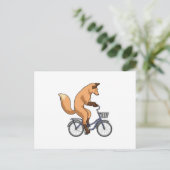 Carte Postale Renard avec bicyclette (Debout devant)