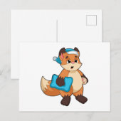 Carte Postale Renard avec bonnet de nuit (Devant / Derrière)