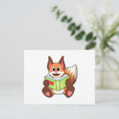Carte Postale Renard avec livre (Debout devant)