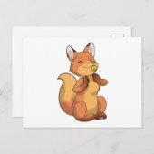 Carte Postale Renard avec sucette (Devant / Derrière)