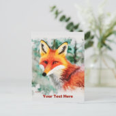 Carte Postale Renard blanc (Debout devant)