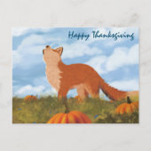 Carte Postale Renard bon thanksgiving (Devant)