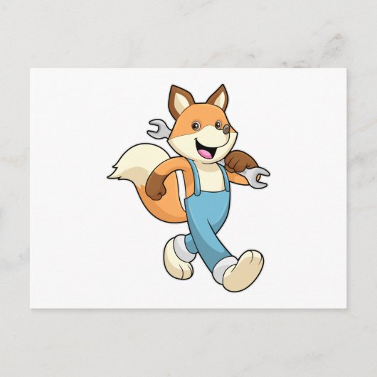 Carte Postale Renard comme mécanique avec clé (Devant)