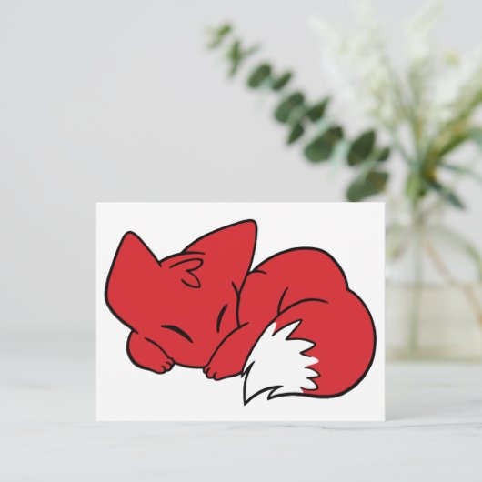 Carte Postale Renard couché (Debout devant)