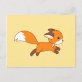 Carte Postale Renard courant mignon (Devant)