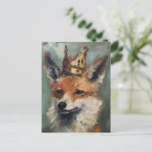 Carte Postale Renard dans une couronne (Debout devant)