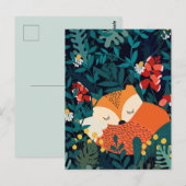 Carte Postale Renard d'automne (Devant / Derrière)