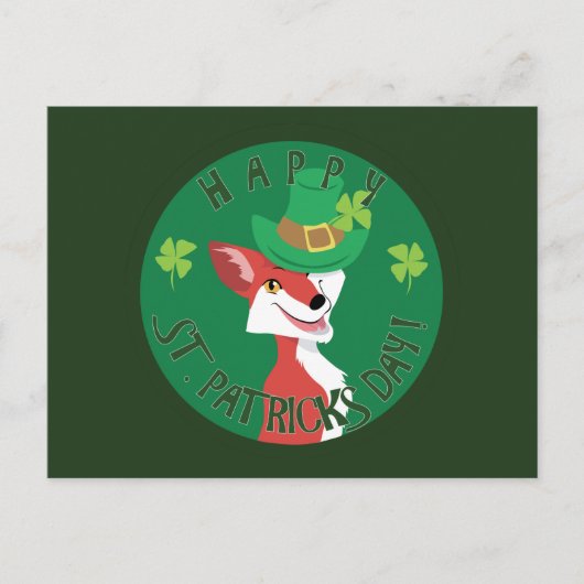 Carte Postale Renard de la Saint Patrick (Devant)