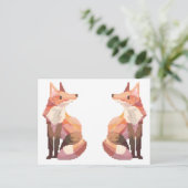 Carte Postale Renard de pixel, Fox Pixel art (Debout devant)
