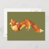 Carte Postale Renard d'Origami (Devant / Derrière)
