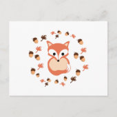 Carte Postale Renard en automne (Devant)