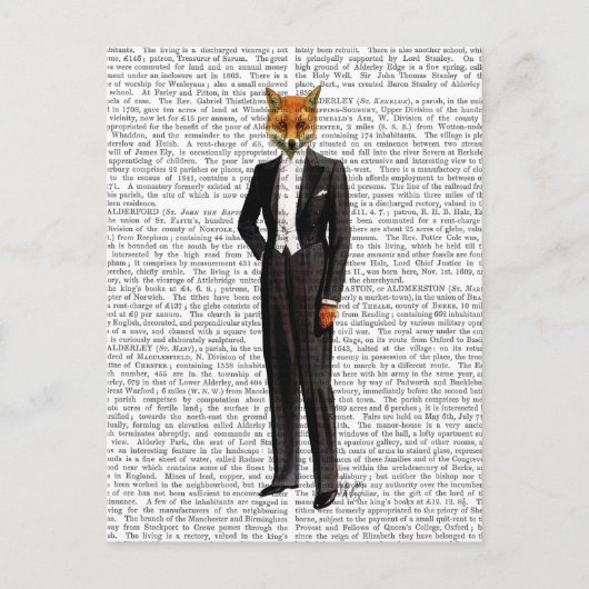Carte Postale Renard En Costume De Soirée Complet (Devant)