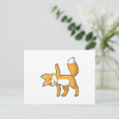Carte Postale Renard en étirement de yoga (Debout devant)