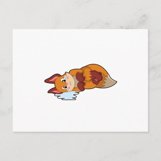 Carte Postale Renard en pleurs (Devant)