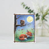 Carte Postale Renard endormi (Debout devant)