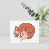 Carte Postale Renard endormi (Debout devant)