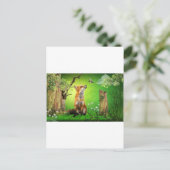 Carte Postale renard et colibri (Debout devant)