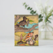 Carte Postale Renard et Corbeau (Debout devant)