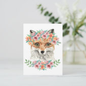 Carte Postale Renard floral (Debout devant)