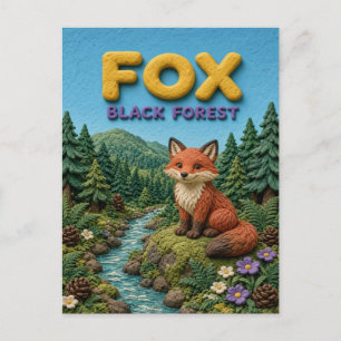 Carte Postale Renard Forêt-Noire Moderne KlayKoo