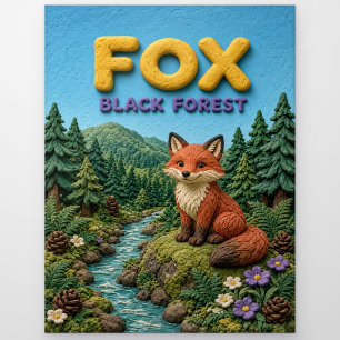 Carte Postale Renard Forêt-Noire Moderne KlayKoo