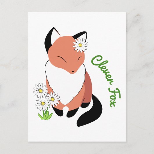 Carte Postale Renard intelligent (Devant)