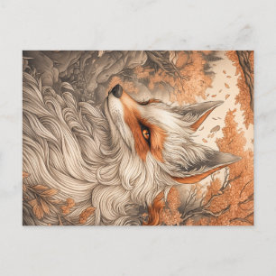 Carte Postale Renard japonais Kitsune